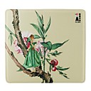 hitang damasse de peau de peche hommage tapis de souris personnalise  beaute et serie de fleurs