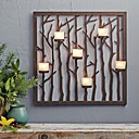 paroi metallique art mural decor branche chandelier decoration murale