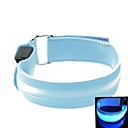 conduit daffichage lumiere de bracelet de bras bleu brassard 2xcr2032