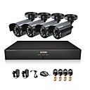 zosi 700TVL 4 canaux kits de dvr h.264 960H 4x cmos ir systeme interieur et dexterieur de nuit de jour couper de camera de surveillance de