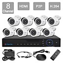 yanse 8ch 960H en temps reel campouleur kit D1 DVR IR camera etanche systeme de cameras de securite CCTV 1000tvl 717cf08