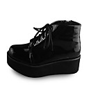 main PU noir 6cm de chaussures en cuir coin classique lolita