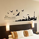 stickers muraux stickers muraux famille de la ville d oiseaux cite decoration pvc stickers muraux