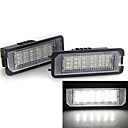 2pcs blanc 18 LED feux de plaque dimmatriculation de nombre doules pour VW Golf 5 6