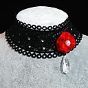 main douce noir gothique lolita rose collier