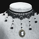 main douce perle noire classique collier chaine de lolita