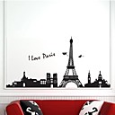 pvc romantique tour eiffel stickers muraux