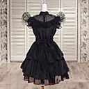 coton noir sans manches robe lolita punk court