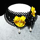 main douce classique roses noires collier de perles de lolita