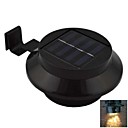 youoklight 0.5W Mini  jardin le 3-conduit de lumiere blanche chaude impermeable leau lenergie solaire de la cloture  deau noire