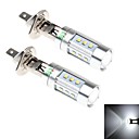 2pcs 15w 15x samsung 2323 SMD 1450lm 6000k lumiere blanche h1 LED pour voiture phare dc 10-30