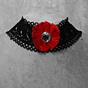 main douce classique fleur noir collier de perles chaine de lolita