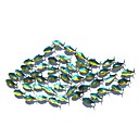 Bellabello-Metal Wall Art Wall Decor Contemporary Style Tropical Fishes Wrought Iron Wall Decor