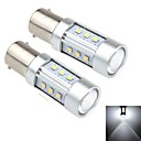 2pcs 1156  BA15s 15w 15x samsung 2323 SMD 1000lm 6000k lumiere LED blanche pour leclairage de secours de voiture dc 12-24v