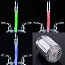 jet deau elegant lumineux colore lumiere robinet LED lumiere plastique finition chrome