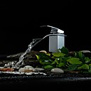 charmingwater contemporain en laiton chrome cascade mitigeur robinet lavabo