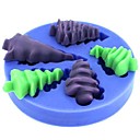 cinq trous d arbre de noel des outils gateau fondant au chocolat silicone  cake de decoration l9.2cm  w6.7cm  h1.4cm