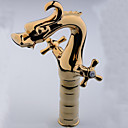 Rose Gold Finish Deux Centerset Poignee Dragon Head Style de lavabo robinet