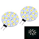 JMT-078 g4 15x5050smd 170lm 6000k lumiere blanche froide a mene la le deux broches  12V DC  2 pcs