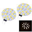 JMT-079 g4 15x5050smd 170lm 3000k lumiere LED blanc chaud le deux broches  12V DC  2 pcs