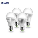 ienon @ 4pcs E27 9W 720-800lm 6000k lumiere blanche froide a conduit blub globe  100-240V 