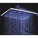 10 pouces chrome carre 3 campouleurs temperature dirigee precipitations sensible la pomme de douche