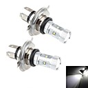 2pcs h4 8w 6x samsung 2323 SMD 600lm 6000k lumiere LED blanche pour frein de voiture clignotants le  lumiere de direction DC10 ~ 30V