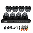 ZOSI 8 Channel H.264 HDMI D1 DVR 8 pcs 800TVL Waterproof Day Night CCTV Camera Surveillance Security System