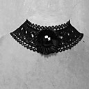 main douce classique fleur noir collier de perles chaine de lolita