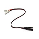 dc 55 x 21 mm 63 mm male 2 broches femelle convertir cable - noir  rouge 27cm