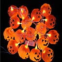 16 petites Halloween dorange citrouille feux de plastique