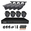 ZOSI 8 Channel H.264 HDMI D1 DVR 8 pcs 800TVL Night Vision 120ft  Outdoor CCTV Camera Security System