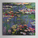 Peinture l huile realisee la main sur canevas tendu - Nympheas de Claude Monet