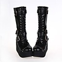 PU 7.5cm de chaussures en cuir plate-forme de punk lolita