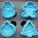 4pcs noel biscuits arbre de bonhomme de neige printemps matrice outils de modelisation fondant gateau cuisson en plastique l5  w4  h1.7cm