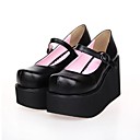 PU noir 10cm en cuir des chaussures plate-forme de punk lolita