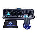 Sunsonny v90  8509 lumineux haute vitesse USB filaire clavier de jeu optique  souris 1600dpi costume