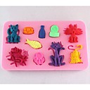 chat et poissons outils fondant gateau au chocolat silicone  cake de decoration l9.9cm  w5.8cm  h1.1cm