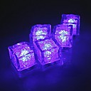 Light Touch conduit pourpre brillant cubes lumieres de glace 12pcs