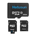 Natusun 32GB Class 10 MicroSDHC TF Memory Card and SDHC Adapter