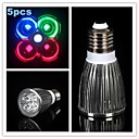 5pcs e27 5w 2red  1blue   1white 1green plein spectre mene elevent la lumiere plus petite pour la floraison  85-265V 