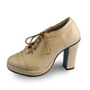 main beige en cuir PU 8.7cm chaussures talons hauts sweet lolita