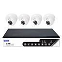 DVR kits sinocam 1.0MP 4mm ahd 1000tvl systeme de camera de balle 4 canaux avec cable de 59ft 4 pcs