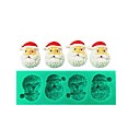 cinq trous christmas santa claus gateau fondant au chocolat silicone gateau  outils de decoration l12.1cm  w4.1cm  h1cm