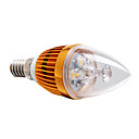 dimmable e14 3w 270lm 3000-3500K lumiere blanche chaude a mene l ampoule de bougie  220v