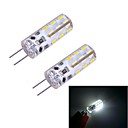 2w 24x3014smd 120lm 6500k lumiere blanche froide de JMT-074 g4 a mene la le deux broches  12V DC  2 pcs