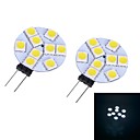 jmt084 G4 0.6W 9x5050smd 6000k lumiere blanche froide a mene la le deux broches  AC  DC 12V  2 pcs