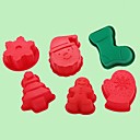 6 pieces  gateaux  silicone fixes muffins fixes couleurs aleatoires noel