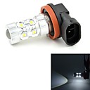 JMT-348 h8 60w 650lm 12LED frais antibrouillard de voiture de lumiere blanche - DC 10 ~ 24V