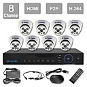 yanse 8ch 960H en temps reel systeme de cameras de securite de la camera campouleur kit D1 DVR IR dome CCTV 1000tvl 705cfw08